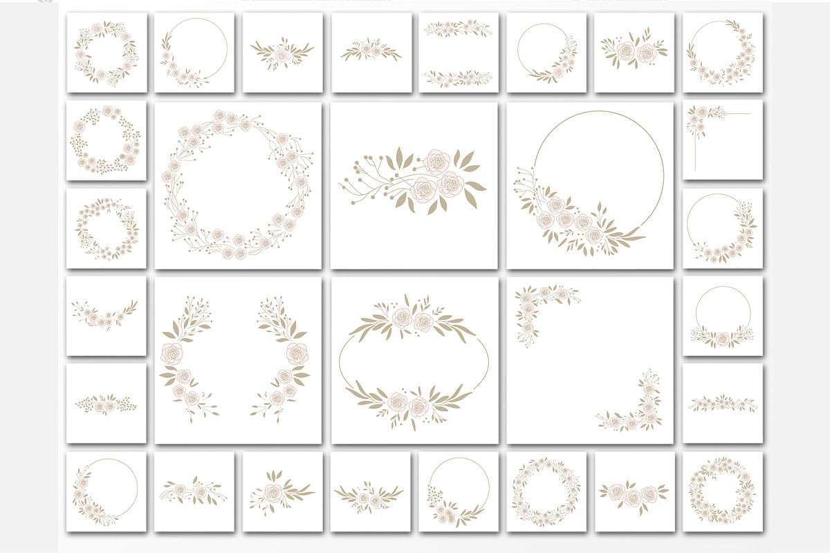 30 floral frames, rose flower, an Illustration by Bloom21Art (Photo 2 of 5)