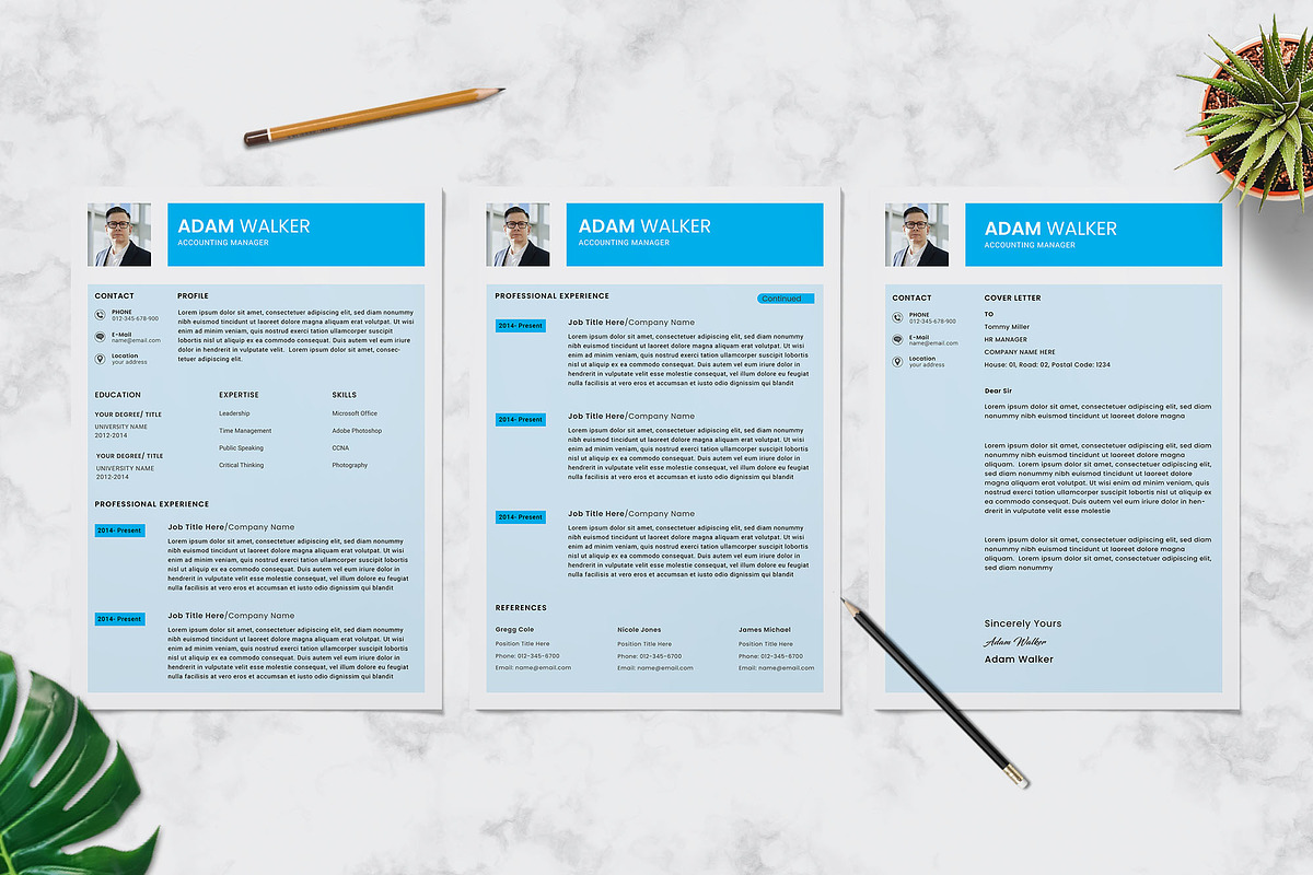 Modern Resume Design Template, a Resume Template by Graphic Template (Photo 1 of 3)