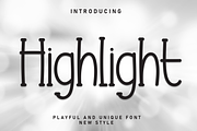 Highlight | Script Font, a Script Font by Scratchones (Thumbnail 1 of 8)