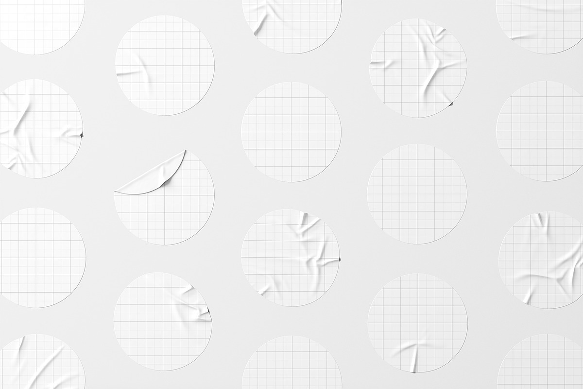 Round Sticker Mockup, an Advertising Mockup by AlienValley (Photo 5 of 5)