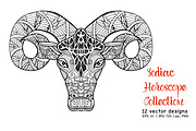 Decorative Zodiac signs, a Decorative Illustration by Elen-Lane (Thumbnail 4 of 5)