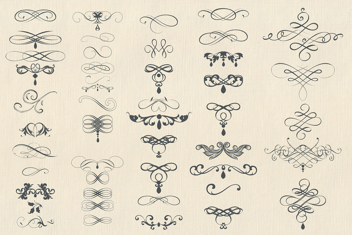 Bundle of vector vintage flourishes, an Object Graphic by FleurArt (Photo 10 of 19)