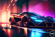 Supercar in the City Illustration, a Wallpaper Graphic by Other Side Art (Thumbnail 6 of 8)
