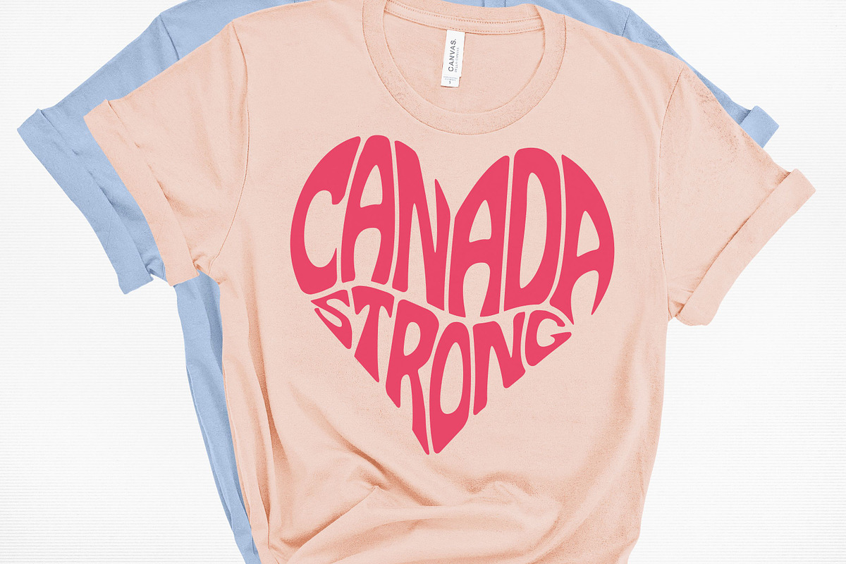Canada Strong Heart Shape SVG Cut, an Object Graphic by DigitalDesignsLaura (Photo 1 of 2)