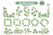 Watercolor Shamrock Clipart Bundle, an Illustration by TatiMockup (Thumbnail 3 of 4)