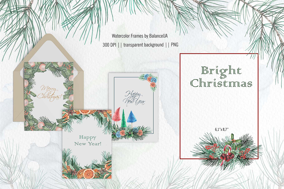 Christmas Watercolor Illustrations, a Decorative Illustration by BalanceUA (Photo 12 of 18)