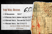 Ink-Stained Accounts: Antique Ledger, a Background Graphic by NiiiNArt (Thumbnail 2 of 8)