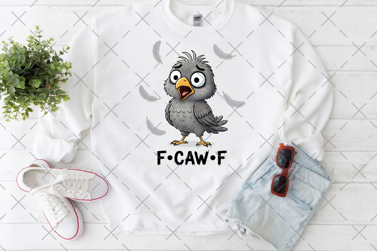 Funny Baby Chicken F-Caw-F Chick PNG, an Illustration by Craft Nest (Photo 3 of 5)