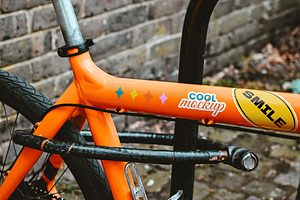 Bike Stickers Creation Mockups, a Mockup by Luuqas Design