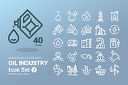 Oil Industry Outline, an Outline Icon by BomSymbols (Thumbnail 1 of 5)