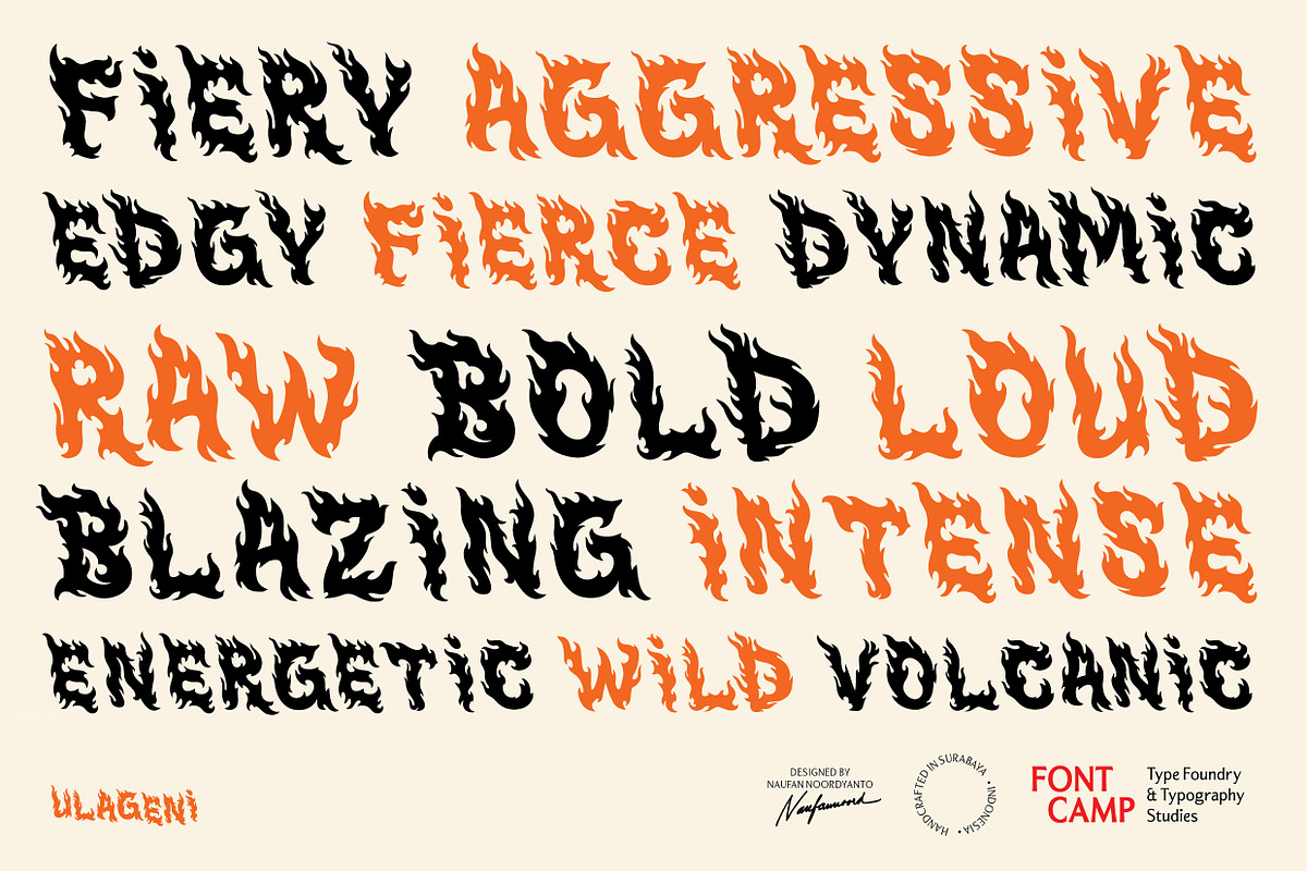 Ulageni Font (Serpent of Fire), a Symbol Font by Fontcamp Type Foundry (Photo 6 of 9)