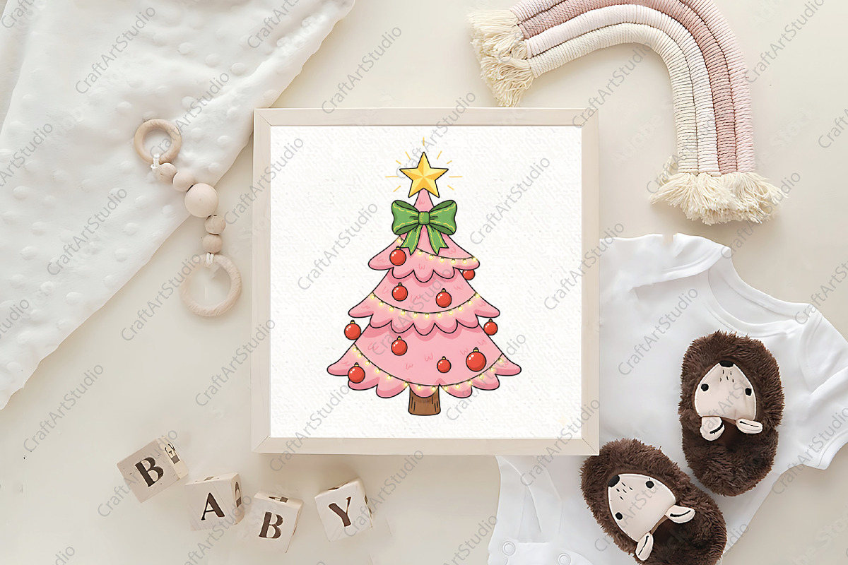 Brushstroke Coquette Christmas Tree, an Illustration by CraftArtStudio (Photo 4 of 4)