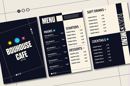 Multicolored Retro Menu