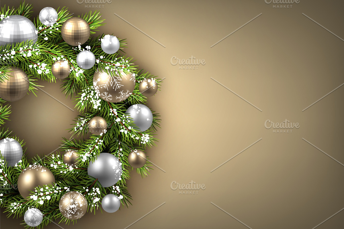 Big golden Christmas & New Year set, a Decorative Illustration by Vjom (Photo 8 of 30)