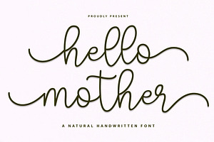 Hello Mother, a Handwritten Font by Madjack.font