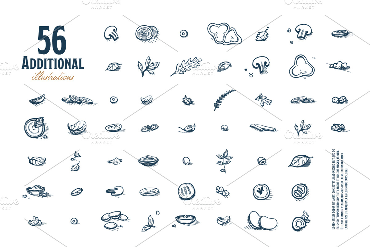 Barbecue hand drawn illustration set, a Food Illustration by Alfazet Chronicles (Photo 8 of 8)