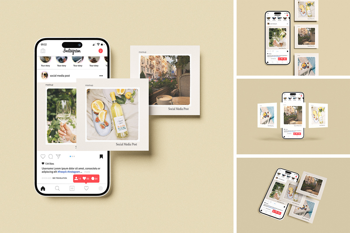 Instagram Post Mockup, an iPhone Mockup by Twins_studio926 (Photo 1 of 5)