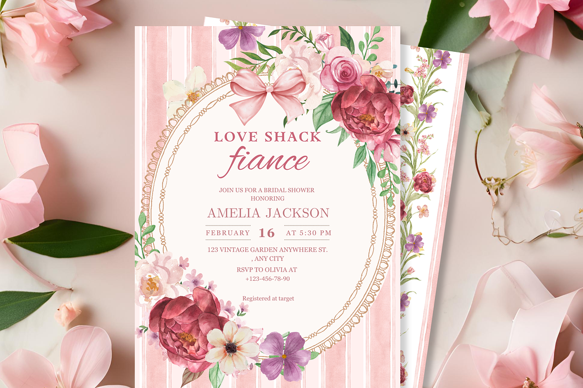 Love Shack fiancé Bridal shower, an Invitation Template by Kay Art Designs (Photo 2 of 9)