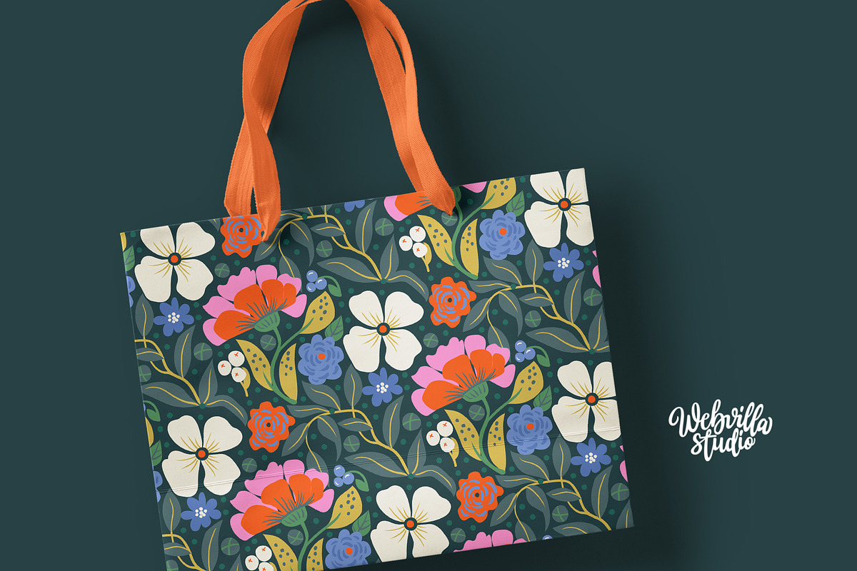Folk Bloom Garden Pattern, a Pattern Graphic by Bloomart Studio (Photo 5 of 5)