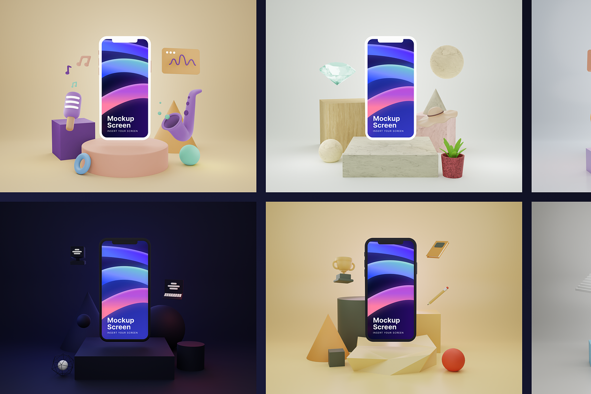Mobby - 3D Phone Scene Creator, an Object 3D Model by Illustraly Design (Photo 7 of 7)