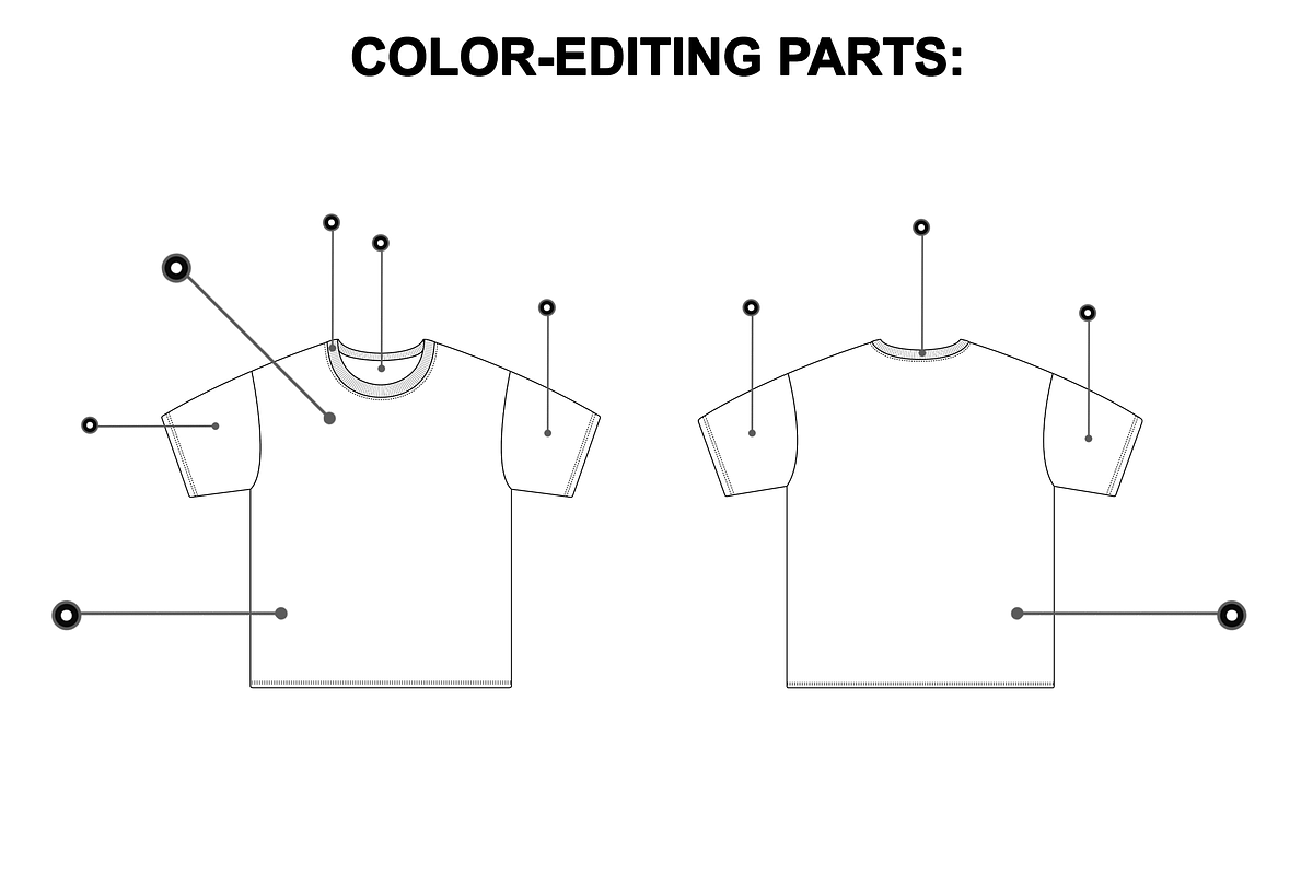 Oversize Tshirt Vector Flat Mockup, a Shirt Mockup by Infinity Mockups (Photo 4 of 8)