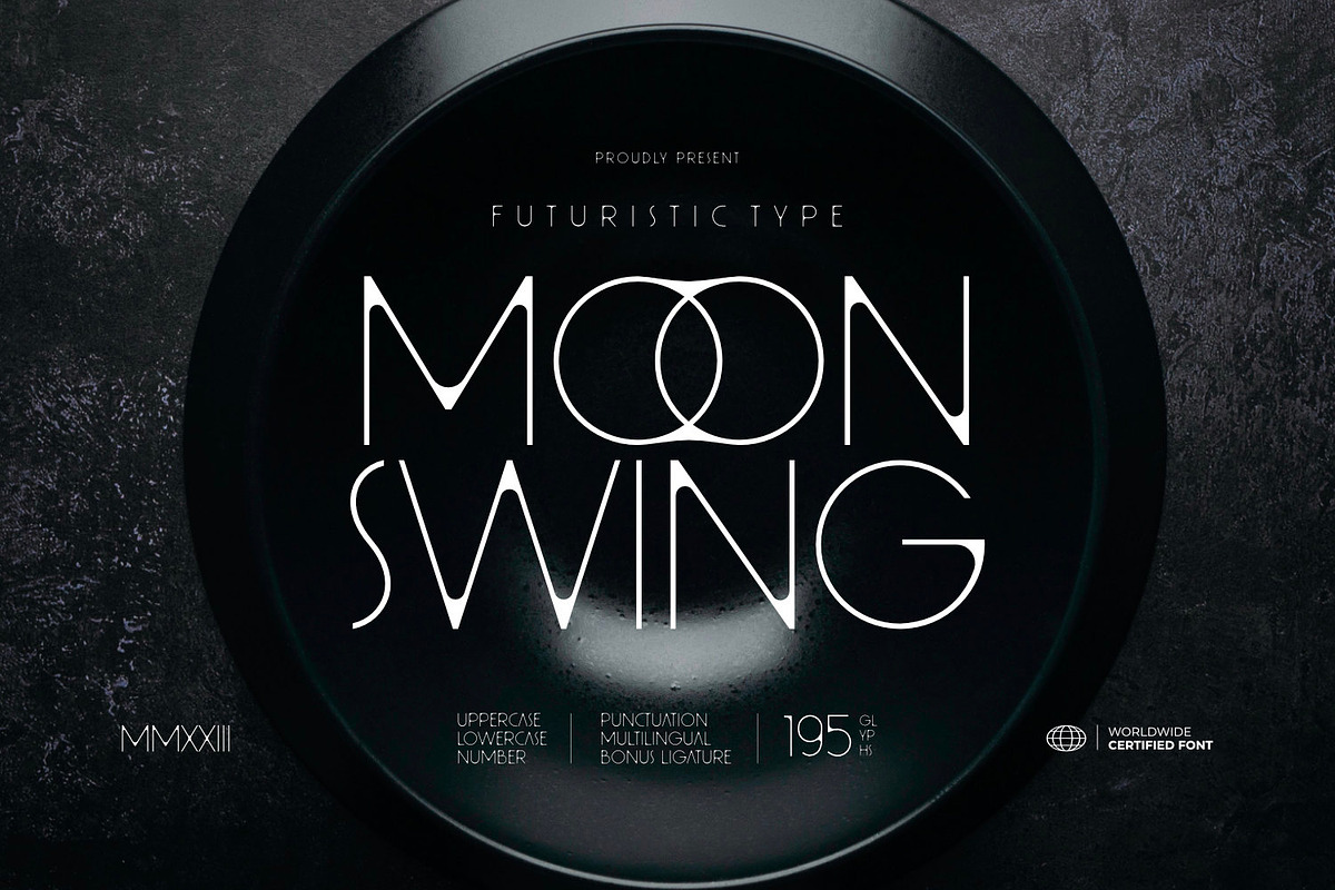 Moon Swing - Futuristic Type, a Sans Serif Font by ikiiko (Photo 1 of 8)