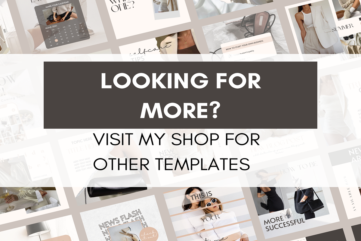 NEUTRAL Instagram Templates Bundle, a Social Media Template by LushBury (Photo 9 of 9)
