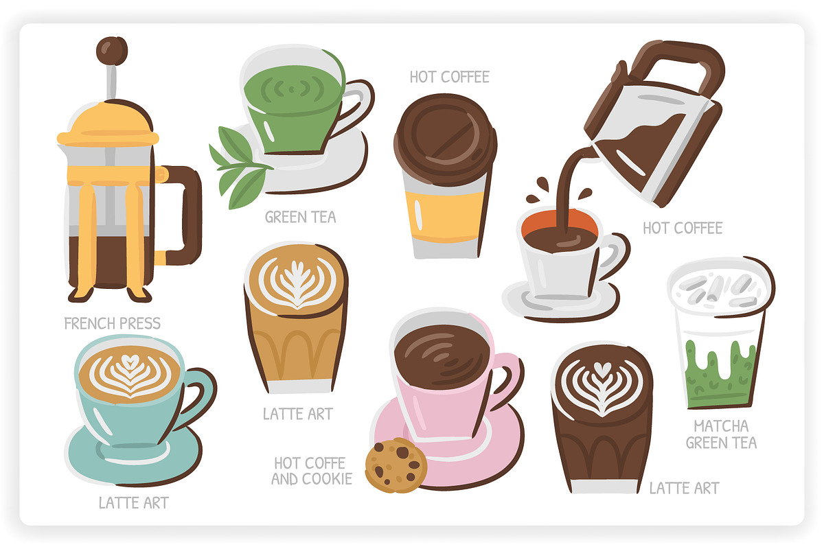 36 Coffee Elements, a Graphic by monkik (Photo 4 of 9)