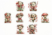 Whimsical Spring Teddy Bear Clipart, an Illustration by Designworld (Thumbnail 5 of 5)