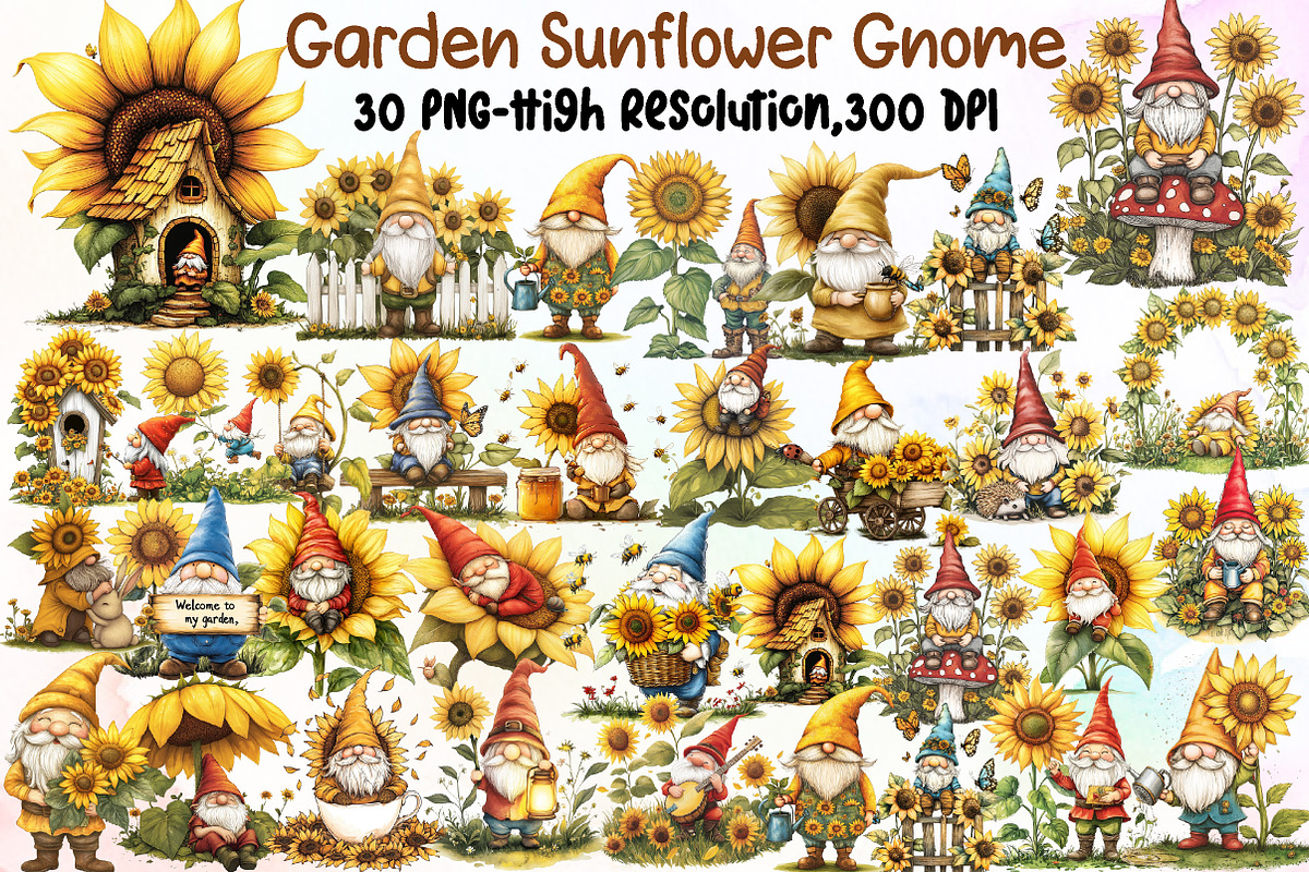 Watercolor Summer Garden Sunflower G, an Illustration by Sublimation Artist (Photo 1 of 6)
