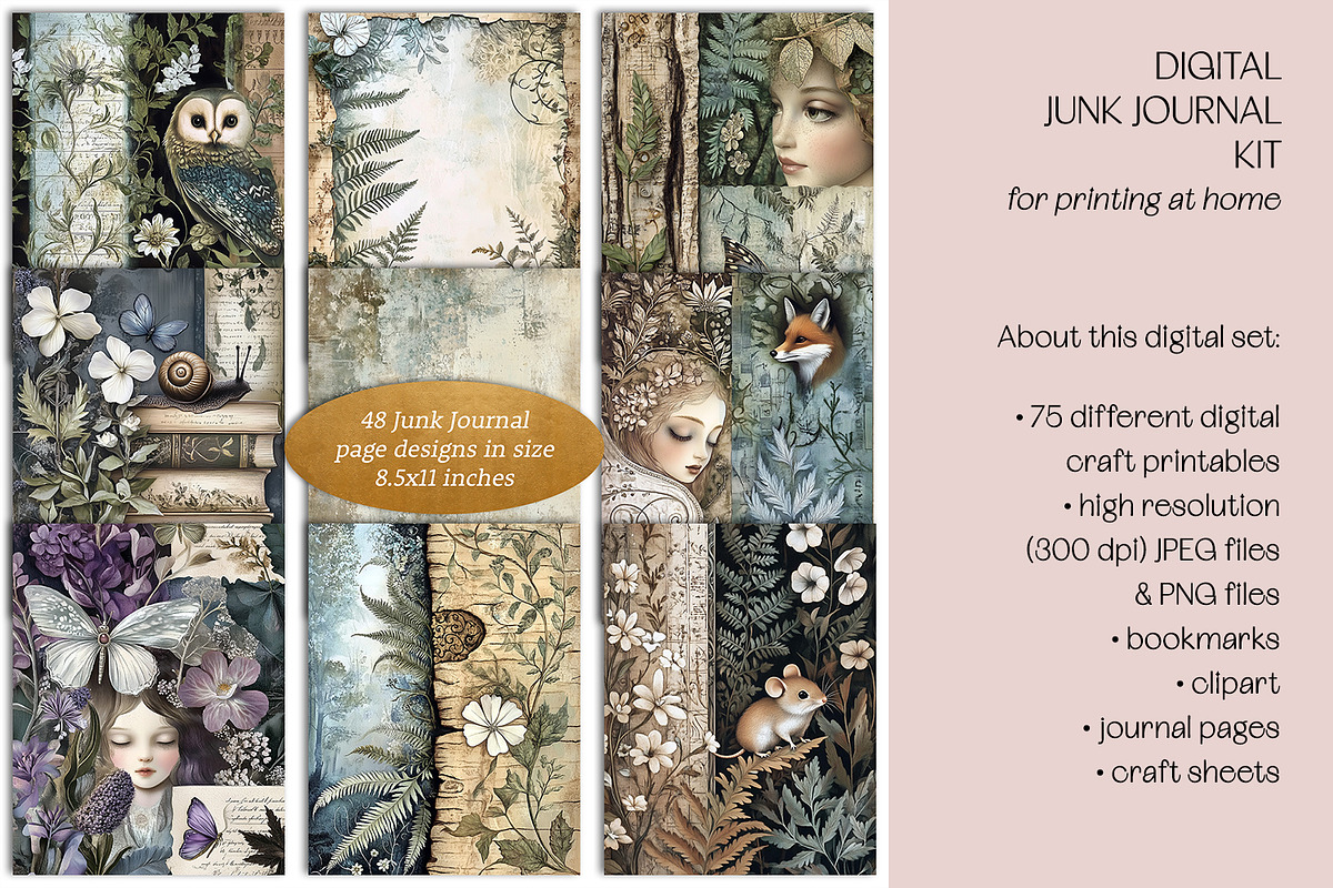 Mystical Botanicals Junk Journal Kit, a Background Graphic by The Dutch Lady Designs (Photo 3 of 8)