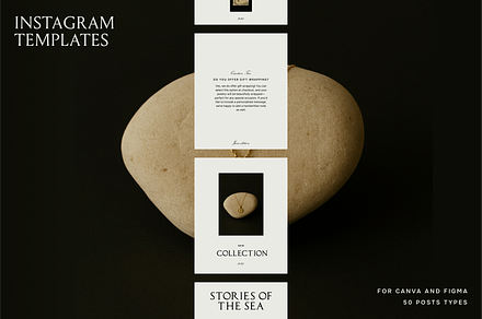 50 Elegant Instagram Templates Canva, a Templates & Theme by CremayPomdaStudio