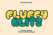 Fluffy Blitz - 2 Graffiti Bubble, a Sans Serif Font by Pandeka Studio (Thumbnail 1 of 9)