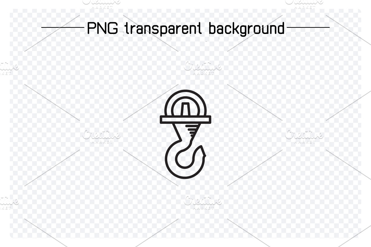 Hoist Crane Hook Icons, an Outline Icon by Designfour (Photo 3 of 7)