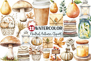 Watercolor Neutral Autumn Clipart, an Illustration by Rose Art (Thumbnail 1 of 7)