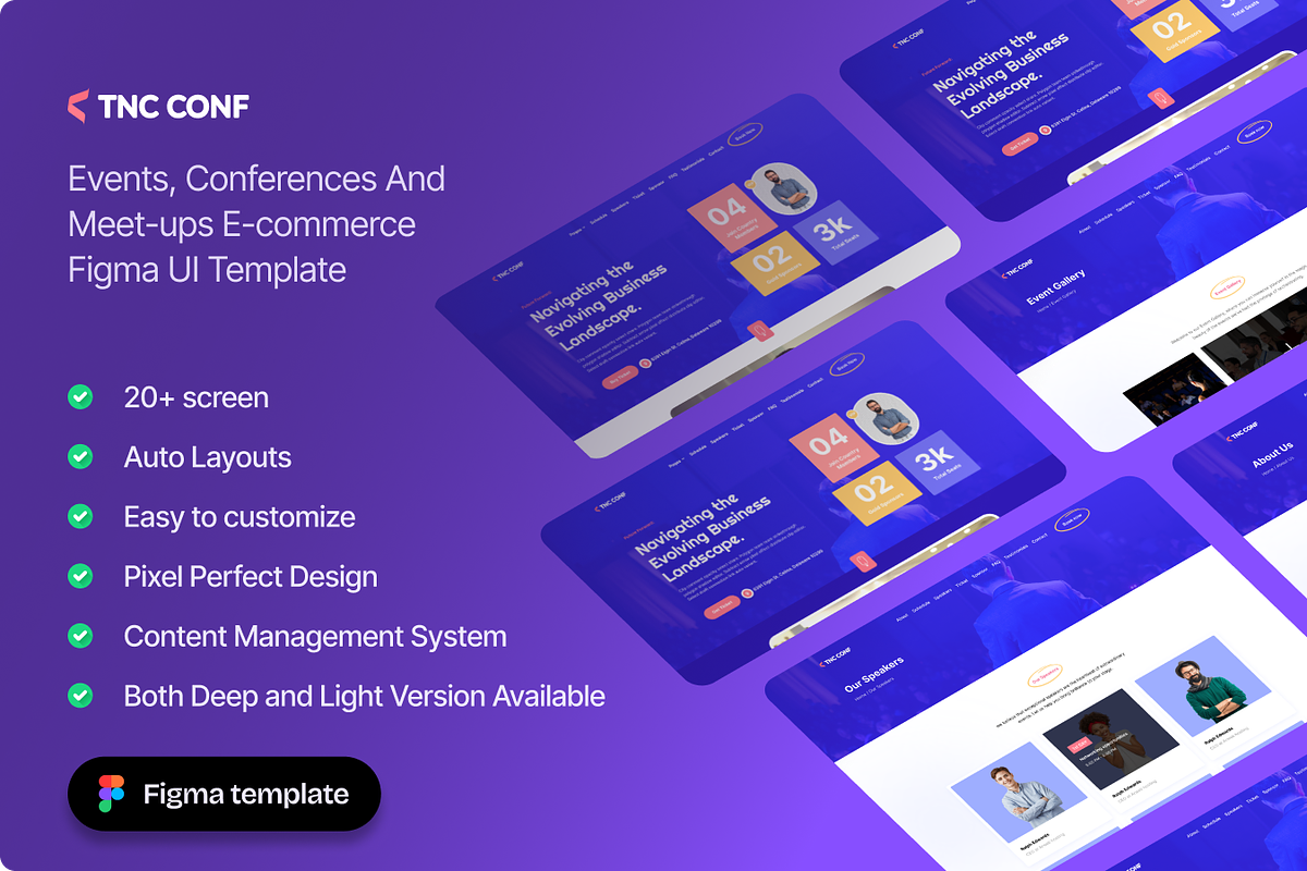 TNC Conf – Conference Figma UI Kit, an UI Kit Template by TNCFlow (Photo 1 of 5)