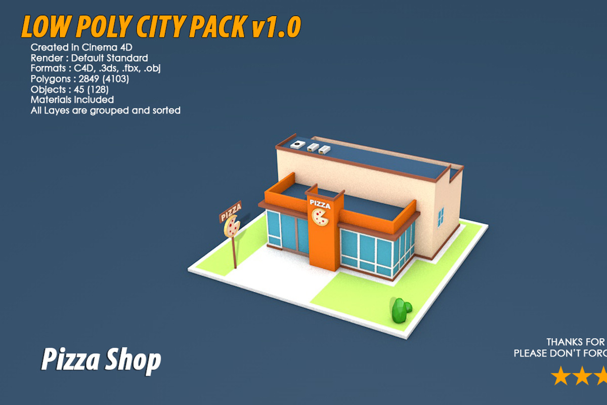 Low Poly City Pack 1, an Architecture 3D Model by multimedia4ds (Photo 14 of 40)