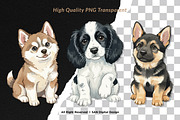 15 Bundle Watercolor Puppy Dog Baby, an Animal Illustration by Morspective (Thumbnail 2 of 8)