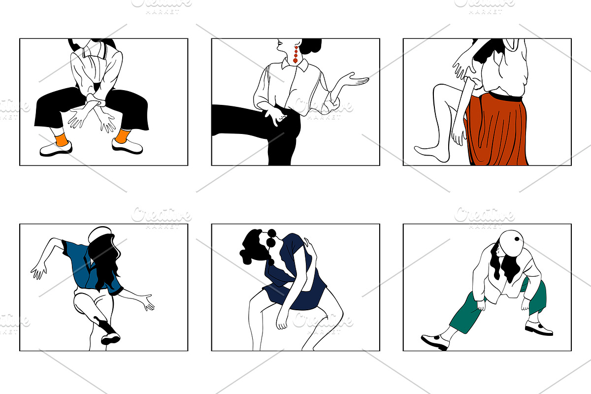 Crazy Dancers Vector Illustrations, a Person Illustration by Mariia Kovalchuk (Photo 2 of 6)