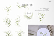 Light green, Greenery watercolor, a Texture Illustration by ollalya (Thumbnail 3 of 17)