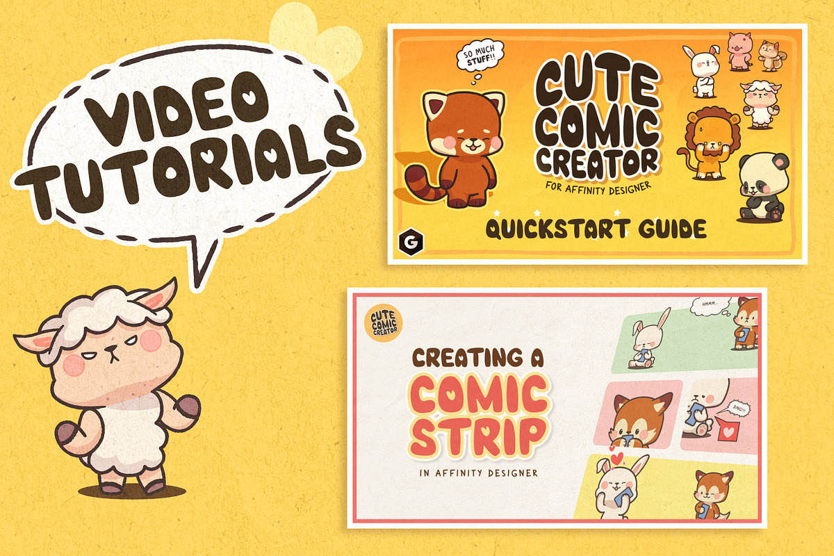 Cute Comic Creator for Affinity, a Brushes & More by Green Room Media (Photo 21 of 25)