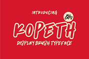 Kopeth - Display Brush Typeface, a Font by zamjumps (Thumbnail 1 of 8)