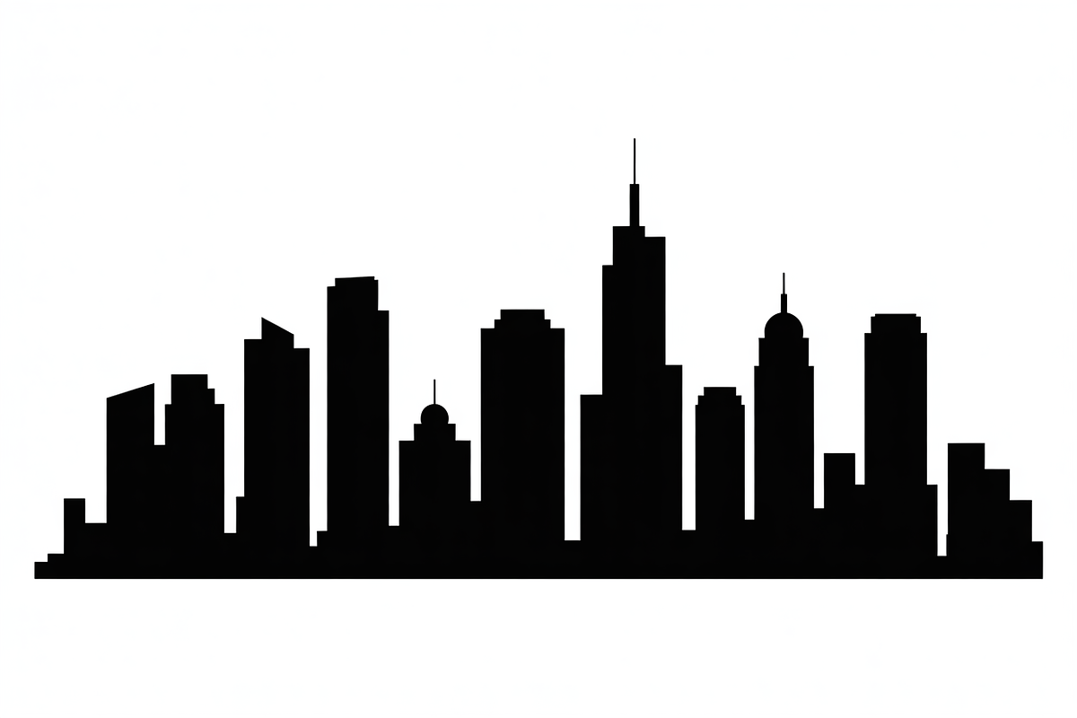 Elegant Skyline Silhouette Design, an Illustration by Amazin_art (Photo 2 of 7)