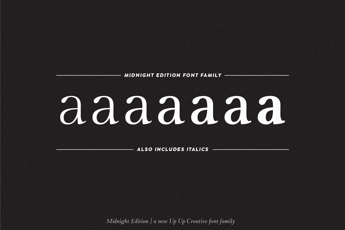 Midnight Edition Complete - 14 Fonts, a Serif Font by Up Up Creative (Photo 12 of 14)