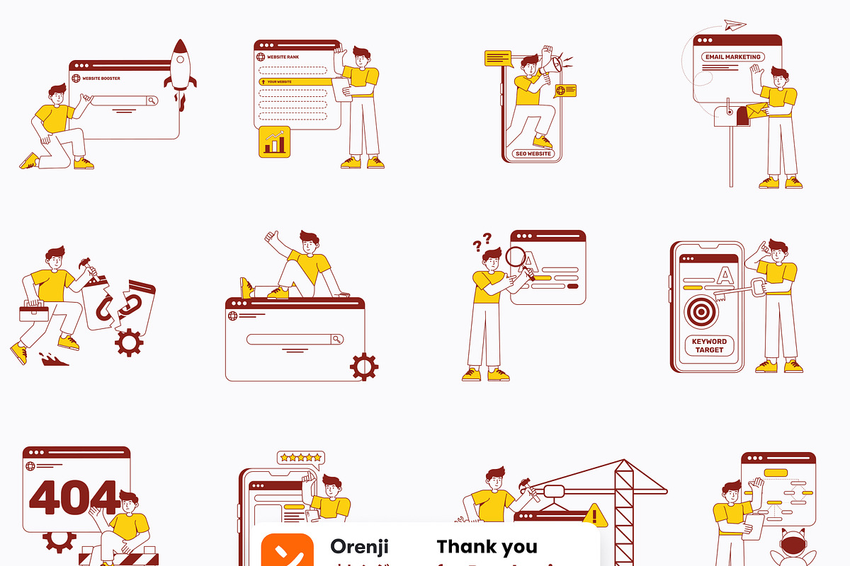 SEO Website Optimization, an Illustration by orenjidesign (Photo 8 of 8)