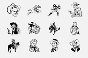 Western Illustration Cowboy Bundle, an Illustration by FM Era Studio (Thumbnail 2 of 4)