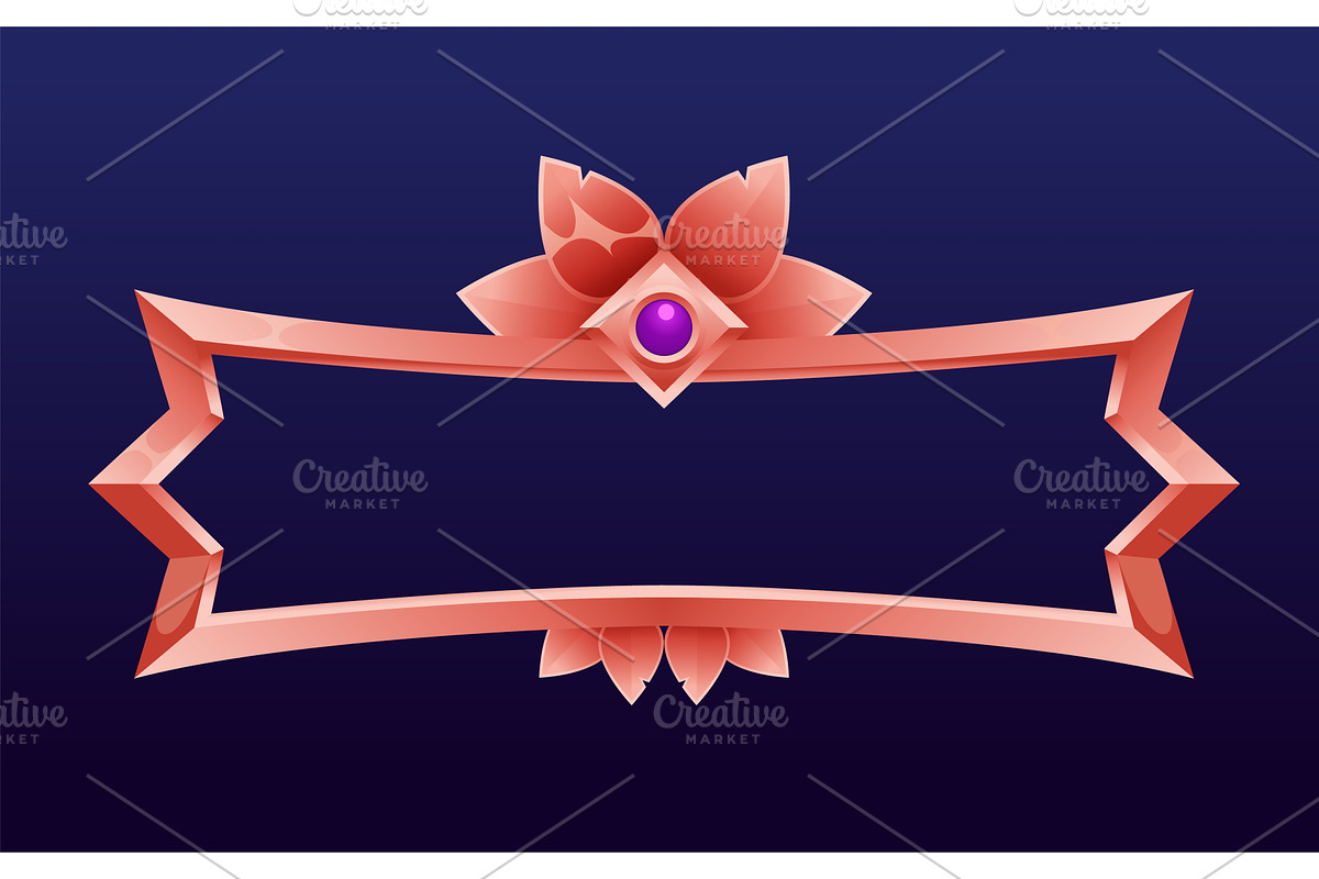 Frame medieval game ui. Empty, an Object Illustration by Things for designers