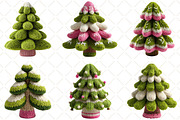 Knitted Green Christmas Tree Clipart, an Illustration by Black Bird Studio (Thumbnail 3 of 6)