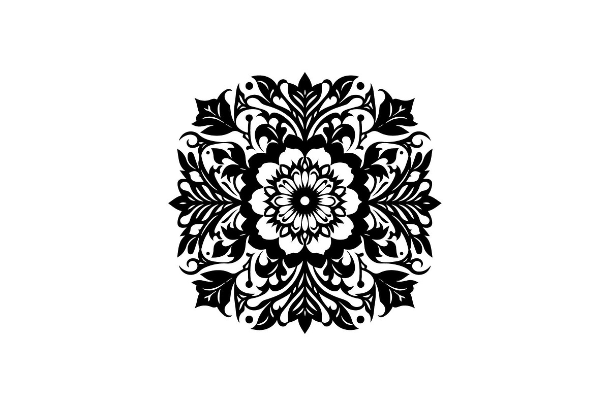 Floral Mandala Ornament Set, an Object Graphic by Gfx_Store (Photo 6 of 13)