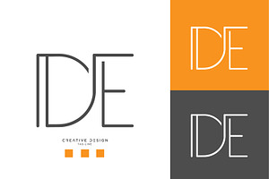 DE or ED logo monogram
